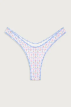 Bottoms|Bikinis^Frankies Bikinis Full Moon Plaid Micro Bikini Bottom Rose Picnic