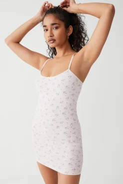 Dresses^Frankies Bikinis Gwen Floral Mini Dress Baby Bouquet Pink