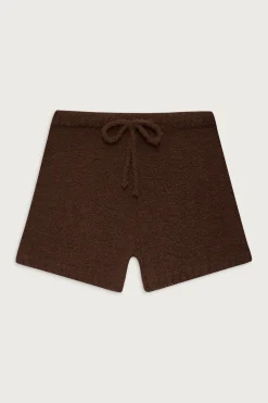 Bottoms^Frankies Bikinis Harlowe Fuzzy Mini Short Chocolate Lily
