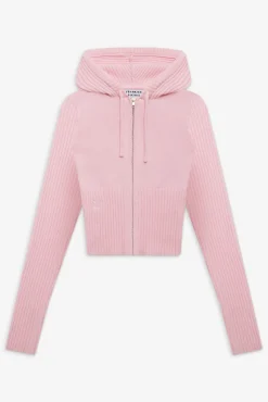 Tops|Matching Sets^Frankies Bikinis Heritage Zip Up Hoodie Cozy Pink