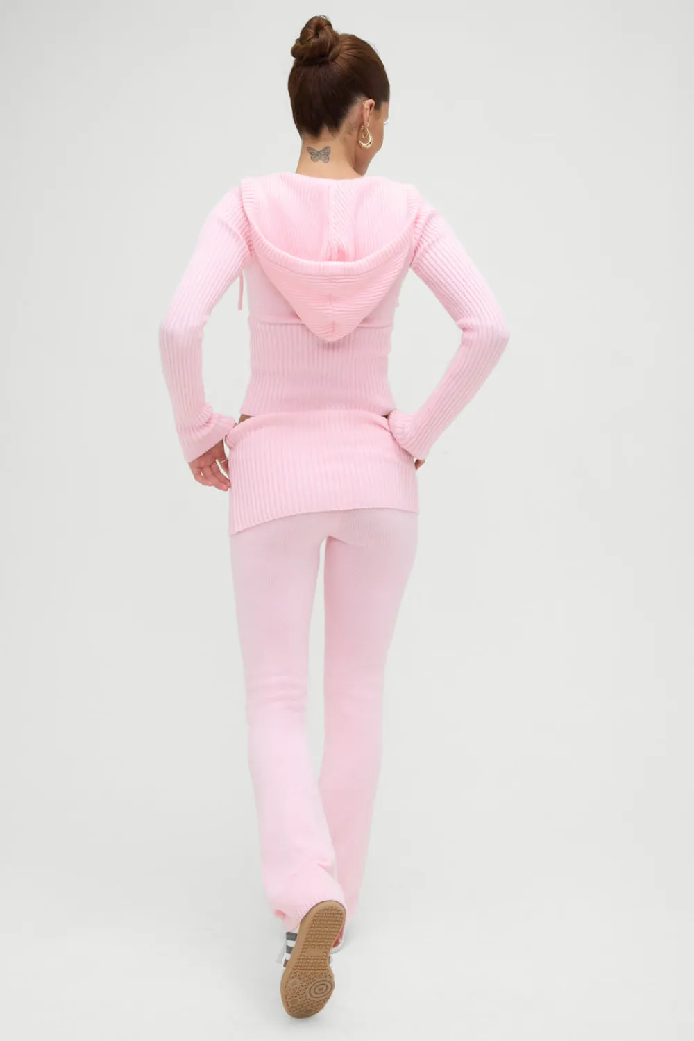 Tops|Matching Sets^Frankies Bikinis Heritage Zip Up Hoodie Cozy Pink