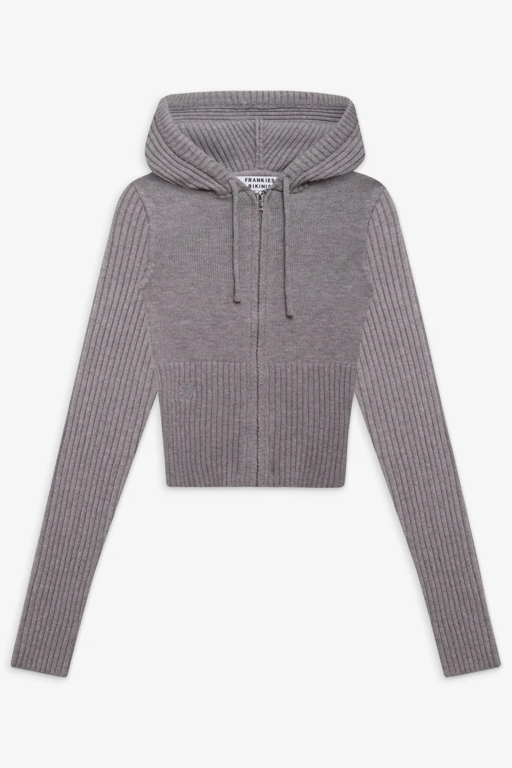 Tops|Cloud Knits^Frankies Bikinis Heritage Zip Up Hoodie Rain Cloud
