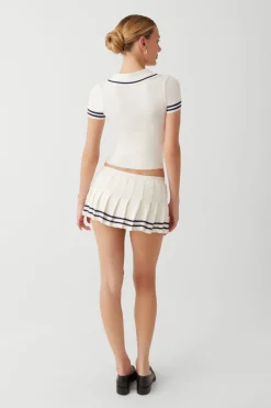 Bottoms|Matching Sets^Frankies Bikinis Honeymoon Knit Pleated Skort Sugar