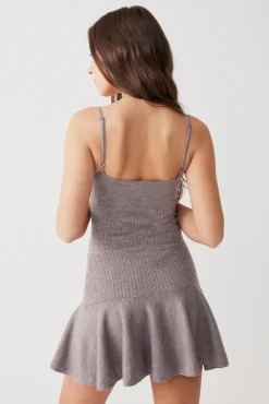 Dresses^Frankies Bikinis Houston Cable Cloud Knit Dress Dark Pearl