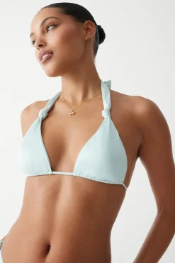 Tops|Bikinis^Frankies Bikinis Kealy Shine Halter Bikini Top Pistachio