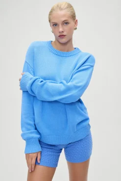 Tops|Cloud Knits^Frankies Bikinis Kip Oversized Sweater Blue Moon