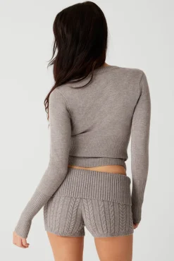 Tops^Frankies Bikinis Lenon Cloud Knit Button Up Cardigan Dark Pearl