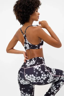Active^Frankies Bikinis Lively High Waist Floral Legging Plush Plumeria