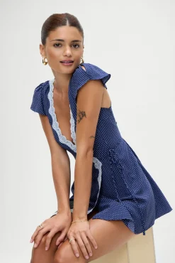 Dresses^Frankies Bikinis Lucy Wrap Mini Dress Dotty