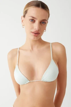 Tops|Bikinis^Frankies Bikinis Lumia Shine Triangle Bikini Top Pistachio