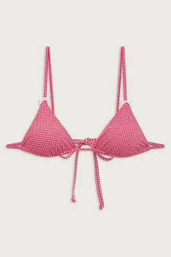 Tops|Bikinis^Frankies Bikinis Lumia Triangle Bralette Bikini Top Ladybug Gingham