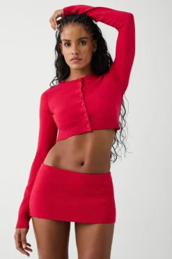 Bottoms|Matching Sets^Frankies Bikinis Marialla Cloud Knit Mini Skort Burning Love