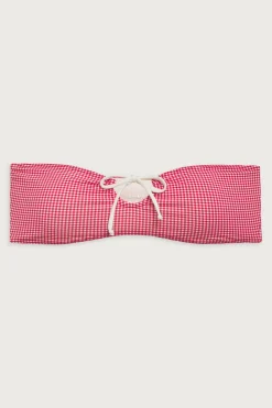 Tops|Bikinis^Frankies Bikinis Meredith Bandeau Bikini Top Ladybug Gingham