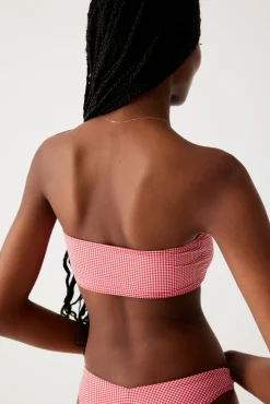 Tops|Bikinis^Frankies Bikinis Meredith Bandeau Bikini Top Ladybug Gingham