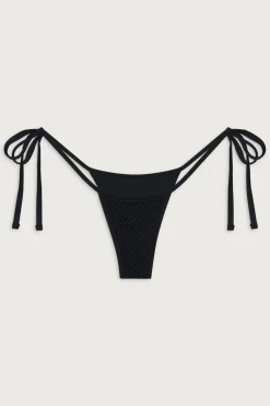 Bottoms|Bikinis^Frankies Bikinis Naia Tie Side Skimpy Bikini Bottom Black
