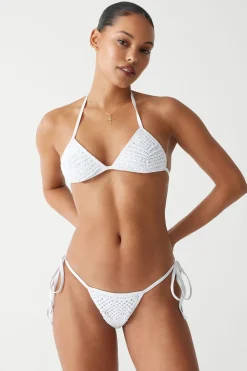 Tops|Bikinis^Frankies Bikinis Naia Triangle Halter Bikini Top Optic White