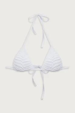 Tops|Bikinis^Frankies Bikinis Naia Triangle Halter Bikini Top Optic White