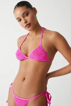 Tops|Bikinis^Frankies Bikinis Naia Triangle Halter Bikini Top Sea Star Pink