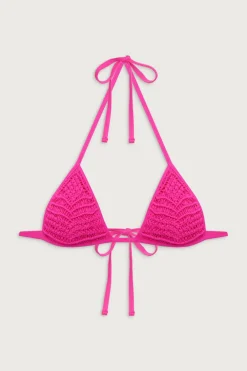 Tops|Bikinis^Frankies Bikinis Naia Triangle Halter Bikini Top Sea Star Pink