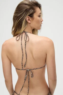 Tops|Bikinis^Frankies Bikinis Nick Triangle Halter Bikini Top Baby Leopard