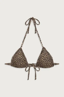 Tops|Bikinis^Frankies Bikinis Nick Triangle Halter Bikini Top Baby Leopard