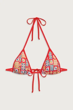 Tops|Bikinis^Frankies Bikinis Nick Triangle Halter Bikini Top Field of Dreams
