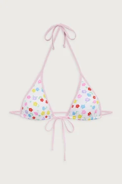 Tops|Bikinis^Frankies Bikinis Paradise Floral Micro Bikini Top Dune Daisy