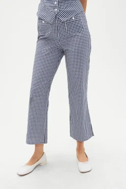 Bottoms|Matching Sets^Frankies Bikinis Parlour Gingham Capri Pant Seaside Gingham