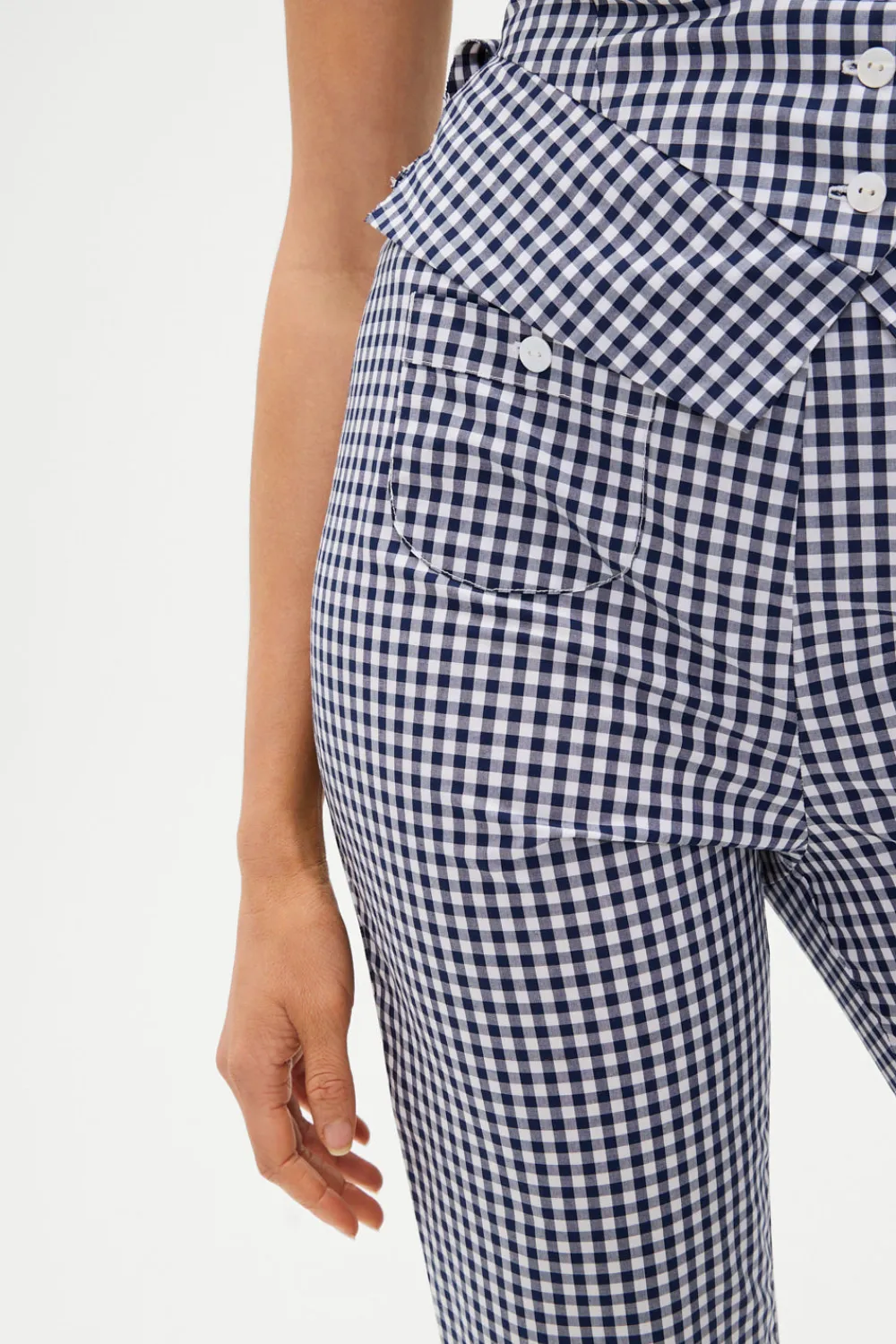 Bottoms|Matching Sets^Frankies Bikinis Parlour Gingham Capri Pant Seaside Gingham