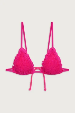 Tops|Bikinis^Frankies Bikinis Penny Triangle Shine Bikini Top Candy Pink