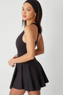 Active^Frankies Bikinis Pirouette Racerback Dress Black