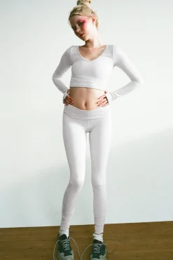 Active^Frankies Bikinis Pointe High Waist Legging Icy Gray