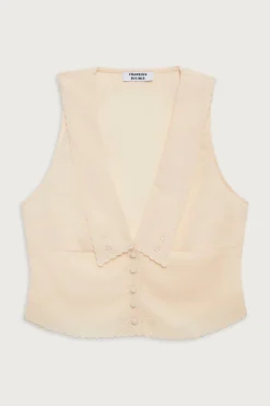 Tops|Matching Sets^Frankies Bikinis Priscilla Blouse Macadamia
