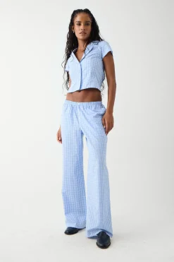 Bottoms|Matching Sets^Frankies Bikinis Raleigh Cotton Pant Cloud Gingham