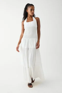 Dresses^Frankies Bikinis River Halter Maxi Dress White