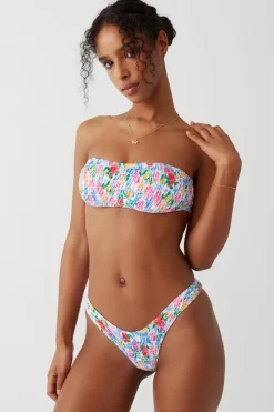 Tops|Bikinis^Frankies Bikinis Rosabella Bandeau Bikini Top Painted Petals