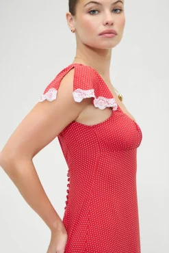 Dresses^Frankies Bikinis Rosalyn Polka Dot Maxi Dress Ladybug