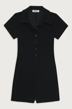 Dresses^Frankies Bikinis Rose Terry Romper Black