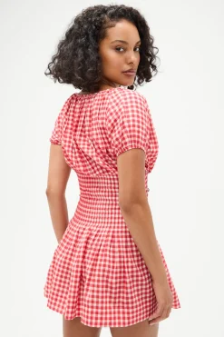 Dresses^Frankies Bikinis Sadie Gingham Mini Dress Cherry Gingham