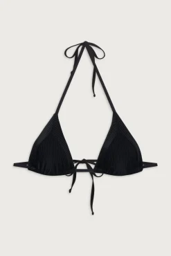 Tops|Bikinis^Frankies Bikinis Sky Ribbed Triangle Bikini Top Black