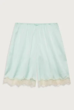Bottoms^Frankies Bikinis Snuggle Satin Capri Short Pistachio