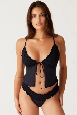 Bottoms|Bikinis^Frankies Bikinis Sofia Micro Bikini Bottom Black