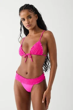 Bottoms|Bikinis^Frankies Bikinis Sofia Micro Shine Bikini Bottom Candy Pink