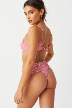 Bottoms|Bikinis^Frankies Bikinis Sofie Micro Bikini Bottom Ladybug Gingham