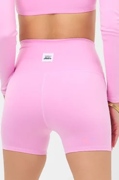 Active^Frankies Bikinis Speedy High Waist Biker Short Baby Pink