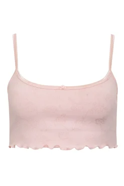 Active^Frankies Bikinis Star Cropped Tank Pink Petals