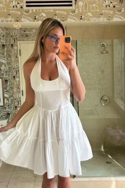 Dresses^Frankies Bikinis Tulsa Halter Midi Dress White