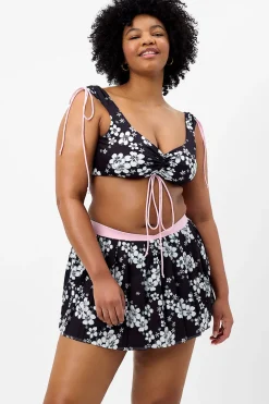 Active^Frankies Bikinis Windy Floral Tennis Skirt Plush Plumeria