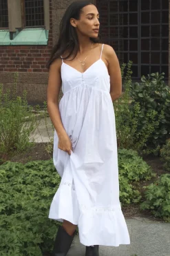Dresses^Frankies Bikinis X DJERF AVENUE Airy Poplin Midi Dress White