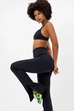Active^Frankies Bikinis Zippy Flare Legging Black